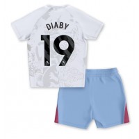 Camiseta Aston Villa Moussa Diaby #19 Segunda Equipación Replica 2023-24 para niños mangas cortas (+ Pantalones cortos)